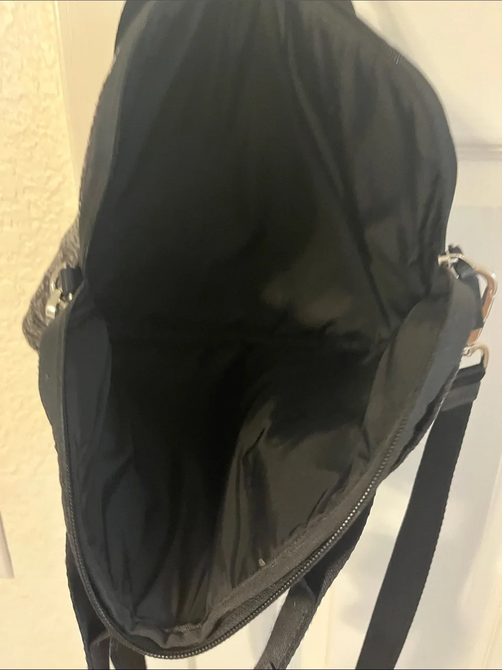 Tumi Black Snakeskin-Texture Laptop Briefcase with Shoulder Strap